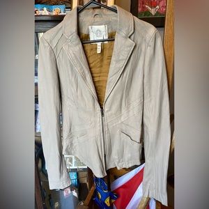 Burning Torch Moto Leather Jacket - size medium